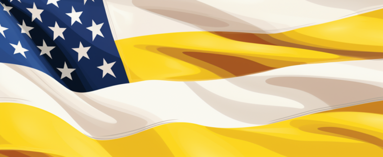 america flag in yellow hue